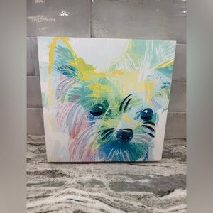 Hand painted dog canvas